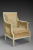 Bergère, d'un ensemble de six chaises et deux bergères d'un salon du château de Madame Elisabeth à Montreuil (OA 9972 à OA 9979), image 1/4