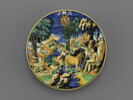 Plat rond : armoiries de Giacomo Nordi, évêque d'Urbino : Mercure et Argus, image 1/3