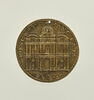 Médaille : Louis XIII de profil lauré vers la droite / la façade du Louvre, image 2/2