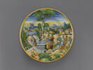 Plat rond : Moïse et les filles de Jethro, image 1/3