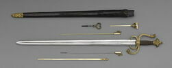 Epée  avec fourreau et accessoires (Trousse : hausse à canon, fil à plomb, dégorgeoir, vrille, tige graduée), image 5/6