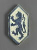 Carreau hexagonal : lion rampant (armoiries des Caracciolo), image 1/3