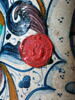Albarello : armoiries d'Alphonse II d'Aragon, duc de Calabre et roi de Naples de 1494 à 1495, et d'Ippolita Sforza (décédée en 1484), sa femme, probablement à l'occasion de leur mariage en 1465, image 6/6