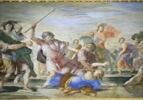 Plafond : Salle de Septime Sévère - L'enlèvement des Sabines, au dessus de la corniche, côté ouest,, image 23/23