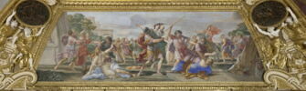 Plafond : Salle de Septime Sévère - L'enlèvement des Sabines, au dessus de la corniche, côté ouest,, image 1/23