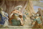 Plafond : Salle de Septime Sévère - La Continence de Scipion, au dessus de la corniche, côté est., image 15/15