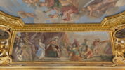 Plafond : Salle de Septime Sévère - La Continence de Scipion, au dessus de la corniche, côté est., image 2/15