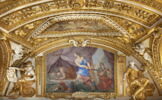 Plafond : Salle des Antonins - Judith et Holopherne, au dessus de la corniche, côté nord,, image 3/8