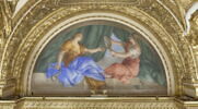 Plafond : Salle des Antonins - La Prudence et la Prévoyance, au dessus de la corniche, côté ouest, au centre., image 2/6