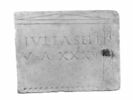 plaque de loculus ; inscription, image 1/2