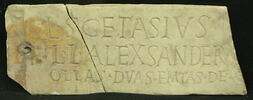 plaque de loculus ; inscription, image 2/2