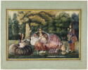 Princesse se délassant dans un jardin, image 1/2