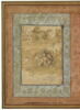 Combat de chameaux ; Chasse au lion (page d'album), image 4/6