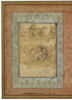 Combat de chameaux ; Chasse au lion (page d'album), image 5/6