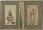 Missionnaire jésuite ; Femme debout sur une tête de monstre (page d'album), image 6/9