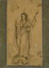 Missionnaire jésuite ; Femme debout sur une tête de monstre (page d'album), image 8/9