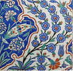 Carreau aux branches de prunus ondulant et aux mandorles polylobés quatre fleurs, image 2/2