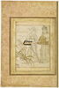 Femme et servante tenant un plateau (page d'album), image 1/9