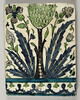 Carreau au cyprès encadré de lys et autres fleurs, image 1/3