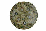Plat à décor de fleurs de lotus et de feuilles hanceri, image 2/4