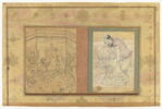 Prince et astrologue ; Erudit méditant devant un livre (page d'album), image 2/2