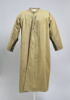 Djellaba d'homme marocaine en satin de coton jaune à rayures bleues, image 1/4