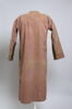 Robe en coton imprimé rayures rouges et blanches à palmettes et doublée coton beige (doublure du col orange), image 4/4