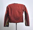 Veste orientale en drap de laine rouge à décor de passementerie, image 3/3
