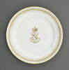 Assiette au chiffre de LN couronné de Napoléon III, du service de table du ministère d’Etat, image 1/7