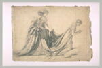 L'Impératrice à genoux, avec Mme de La Rochefoucauld et Mme de La Valette, image 2/2