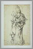 La Vierge couronnée, debout sur un croissant, portant l'Enfant Jésus, image 2/2