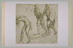 Guerrier conduisant un prisonnier, et un homme se dévêtant : copie d'après la colonne Trajane, image 2/2