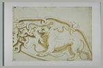Etude de frise animalière (lion et serpents), image 2/2