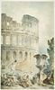 Caprice architectural avec le Gladiateur Borghèse, le vase Borghèse et le Colisée, image 1/3